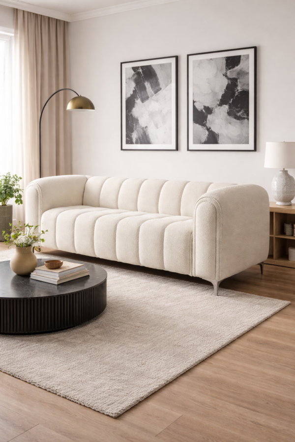 The Ivory Curve Sofa